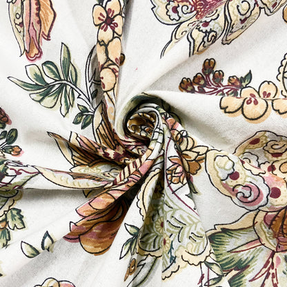 Orange Multi Cotton Bedsheet