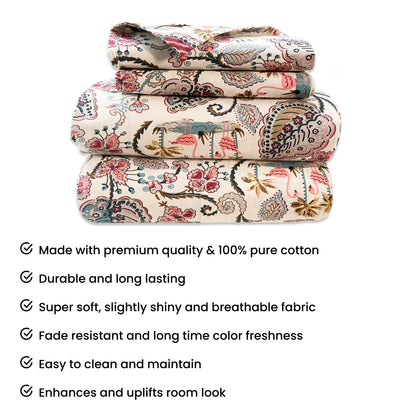 Pastel Floral Cotton Bedsheet