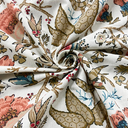 Flamingo Floral Cotton Bedsheet