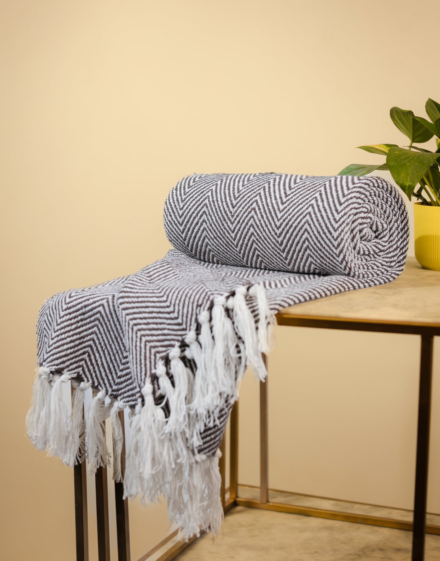 Hand-Knitted All Season Throw Blanket – Cotton Blend | Green | 80x52 Inches