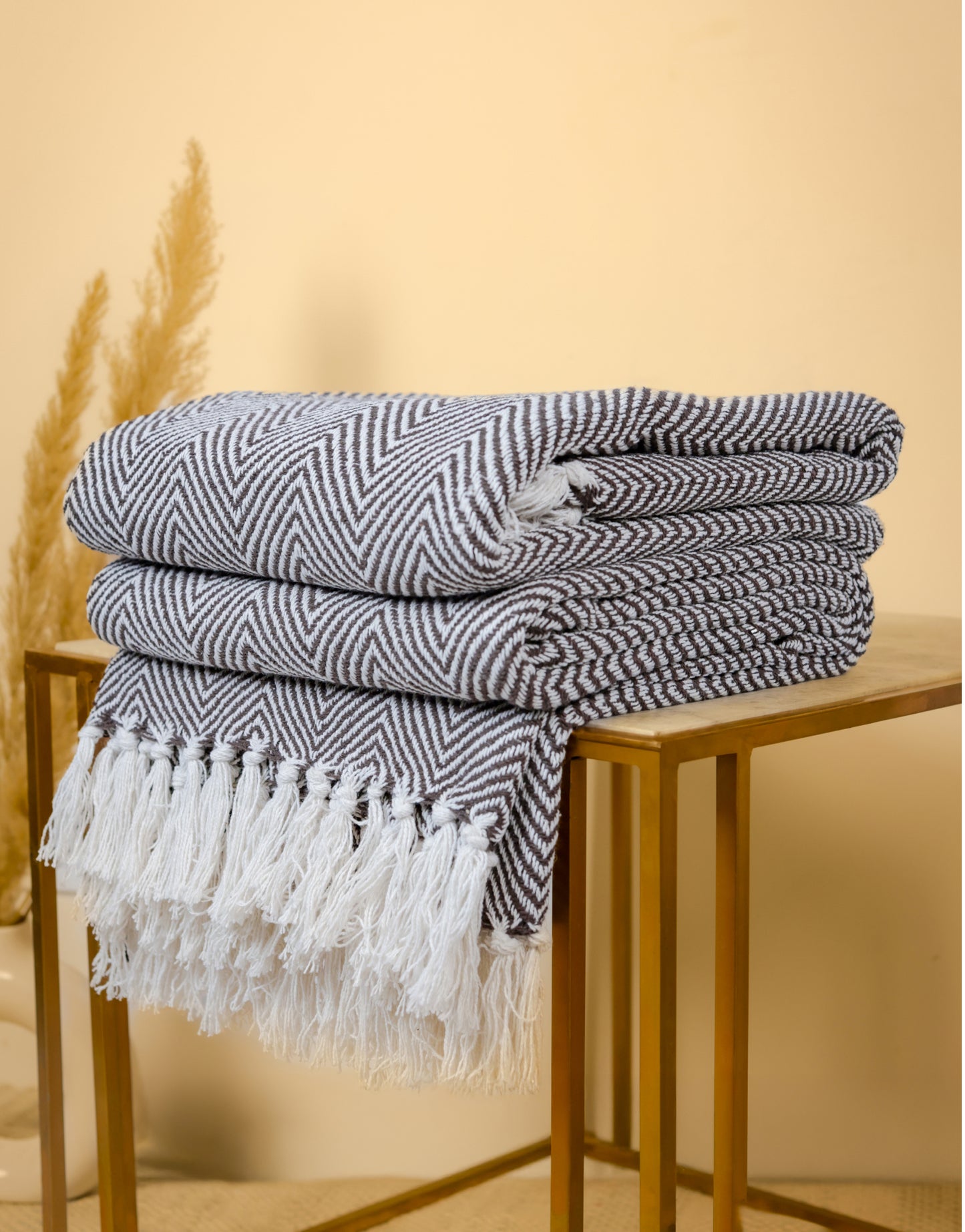 Hand-Knitted All Season Throw Blanket – Cotton Blend | Green | 80x52 Inches