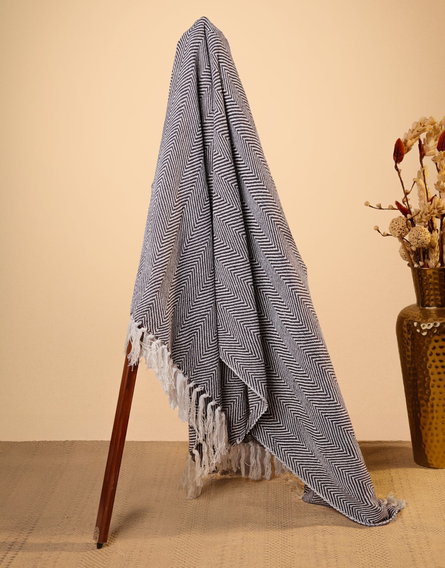 Hand-Knitted All Season Throw Blanket – Cotton Blend | Green | 80x52 Inches