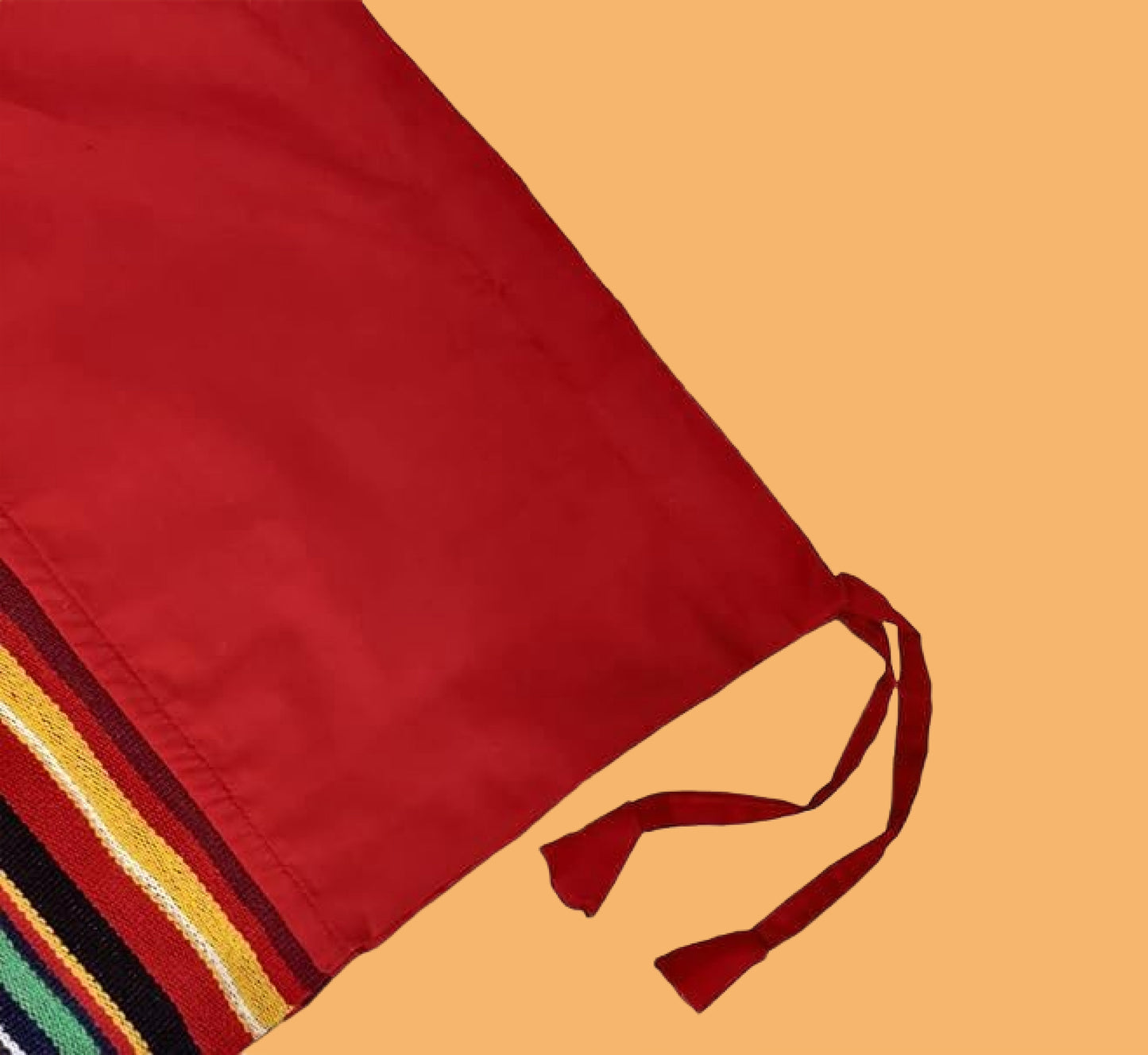 Pure Cotton Red Multi Bolster Cover