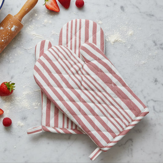 Quilted Oven Glove Set - 6X11 Inches (Pack of 2)