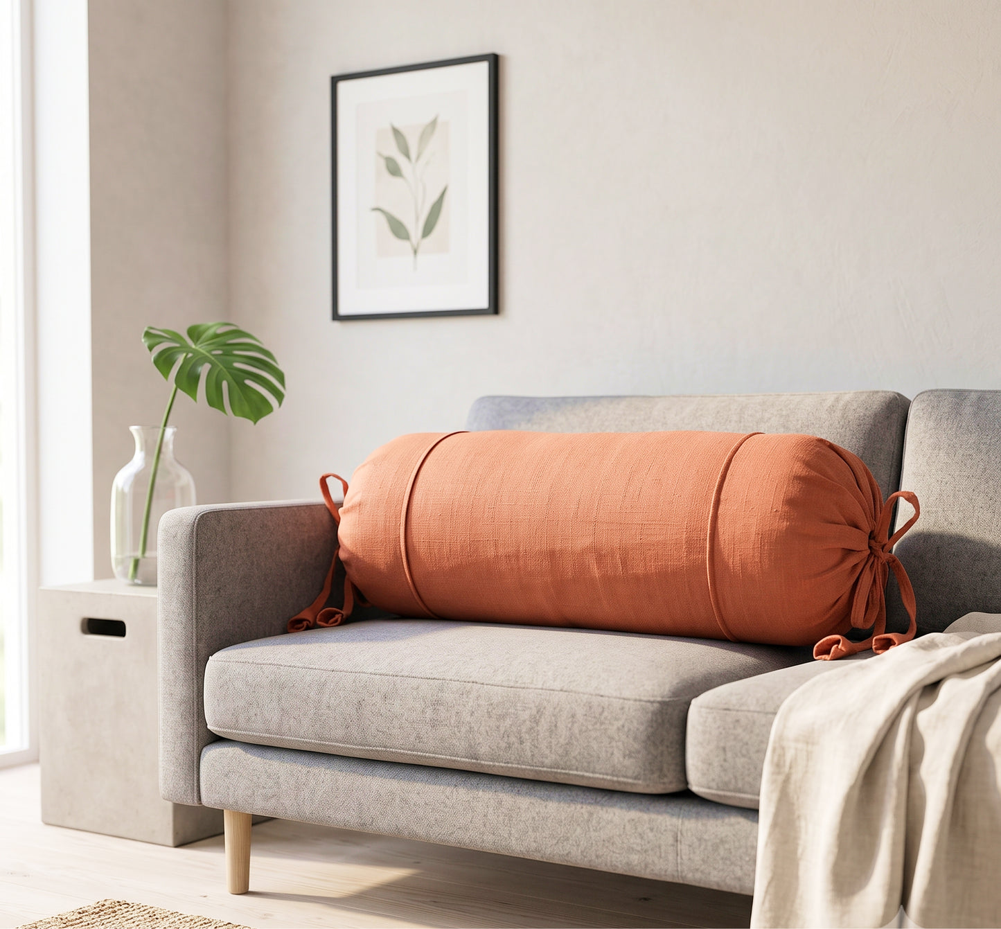 Orange  Bolster Cover
