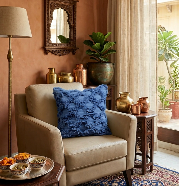 Blue Cushion Cover
