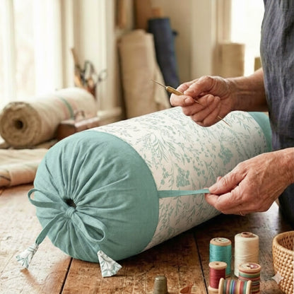 Seafoam Green Cotton Bolster Cove