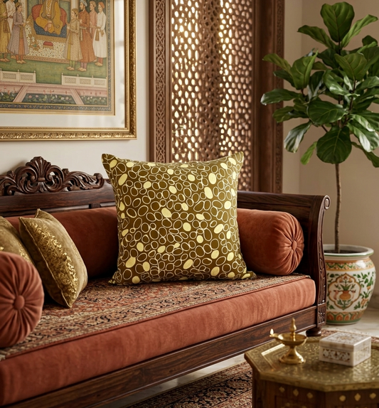 Brown & Gold Cushion Cover