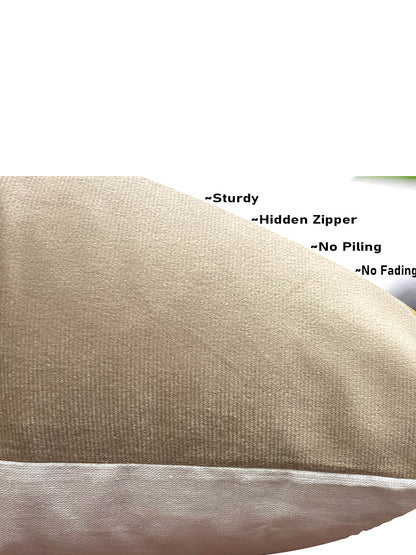 Velvet Cream Cushion Cover 16"x16"