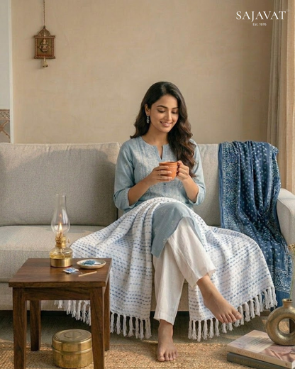 Blue Multi Throw