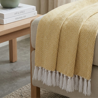 Yellow Zig zag  Throw