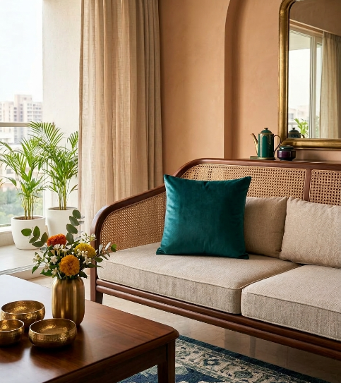 Green Velvet Cushion Cover