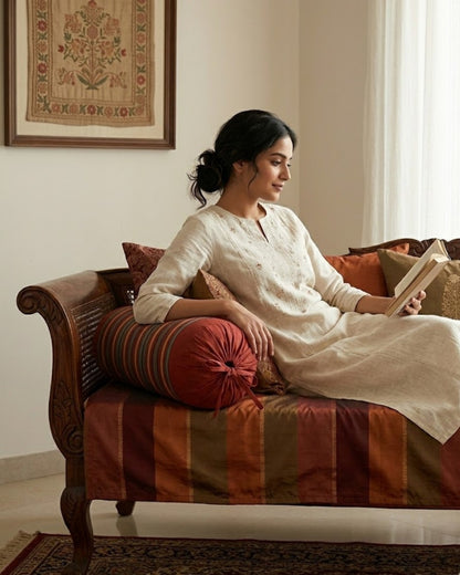 Red Multi Bolster Cover