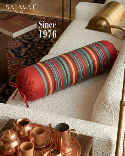 Red Multi Bolster Cover
