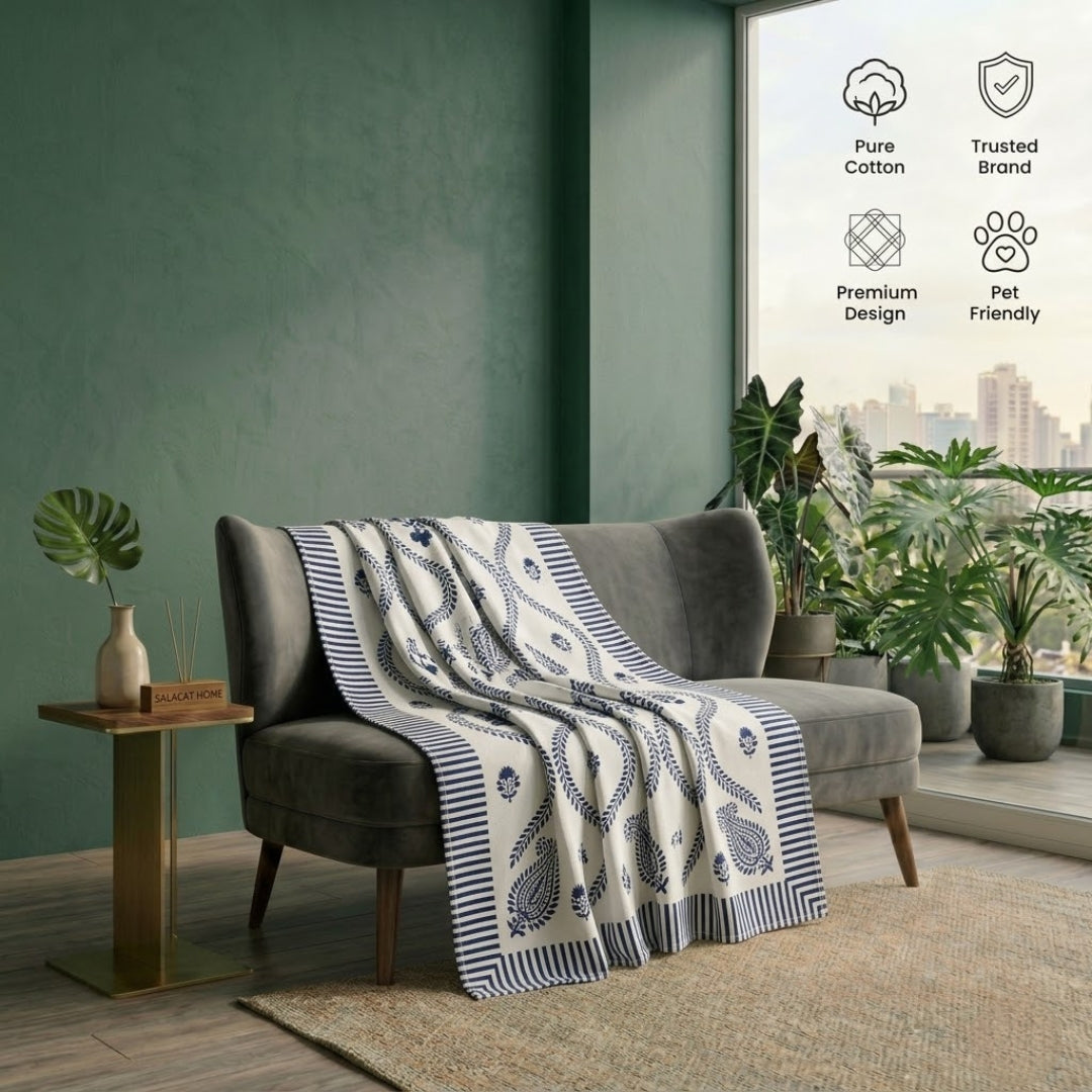 Slub Printed Throw