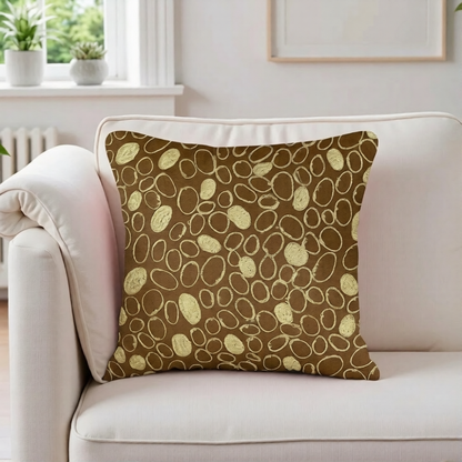 Brown & Gold Cushion Cover