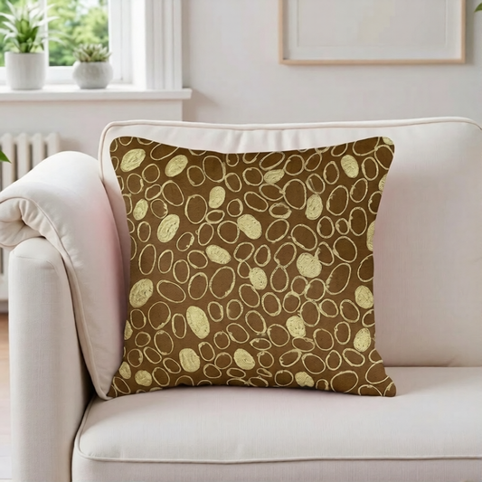 Brown & Gold Cushion Cover
