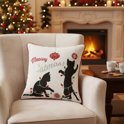 Printed White Cushion Cover 16"x16"