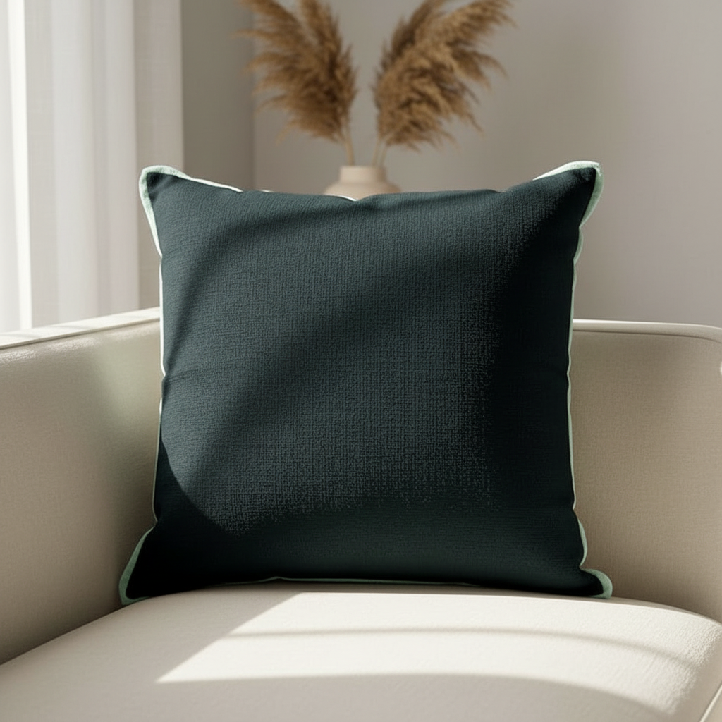 Charcoal Black Cushion Cover 22"x22"