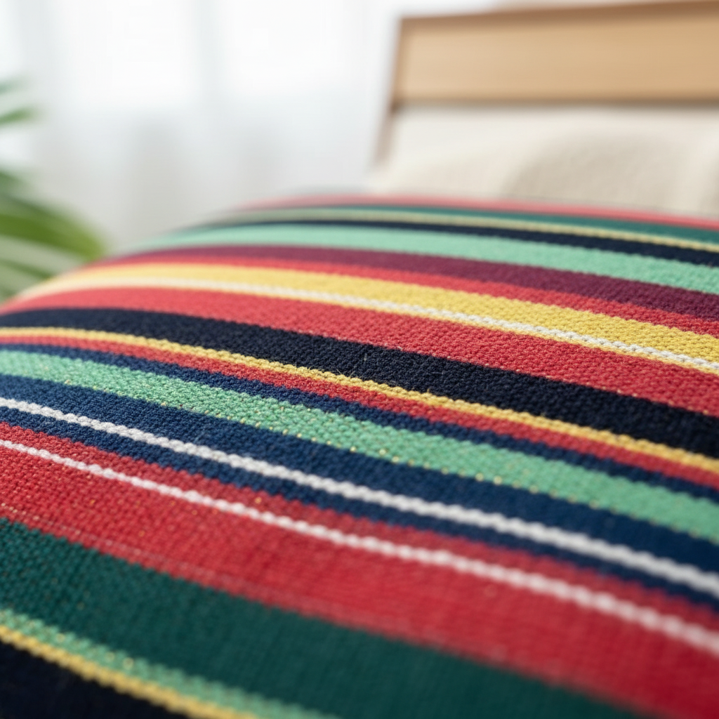 Striped Red Cushion Cover 18"x18"
