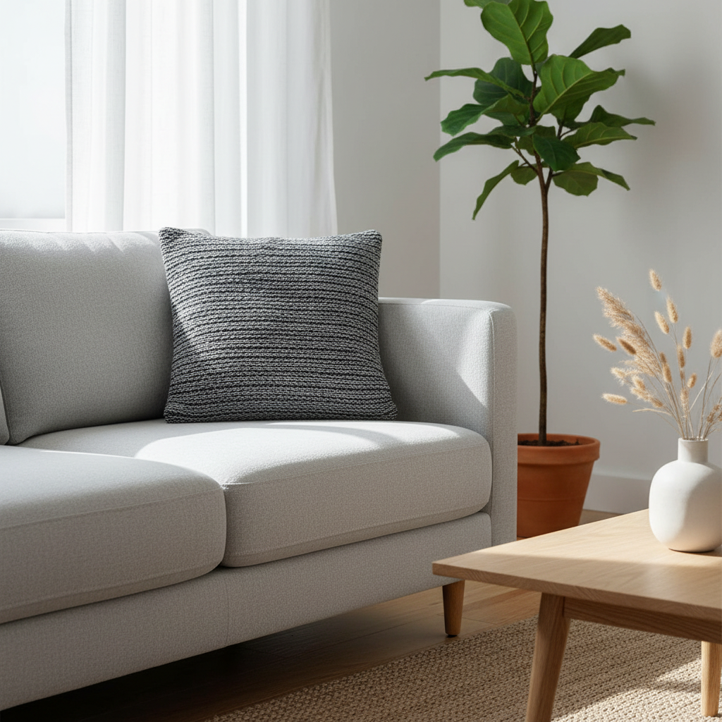 Black Cushion Cover 22"x22"