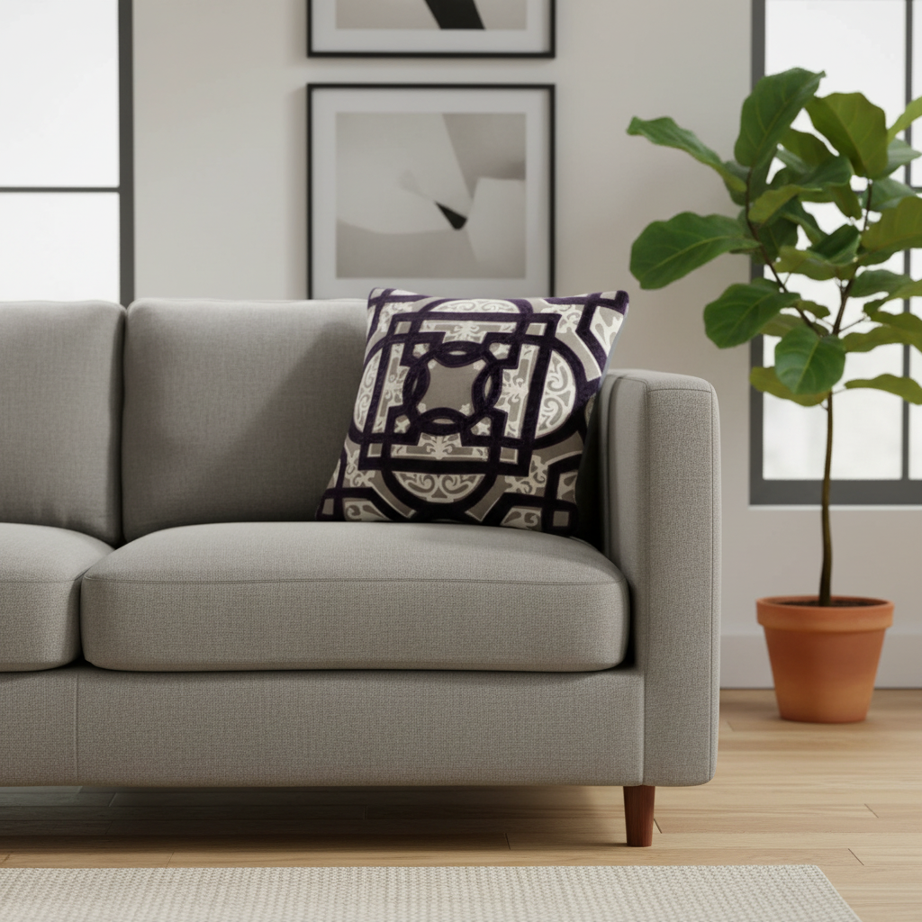 Beige Cushion Cover 22"x22"