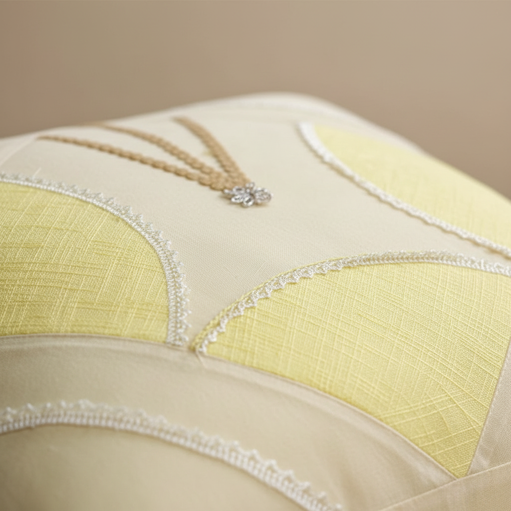 Ivory Red Cushion Cover 24"x24"