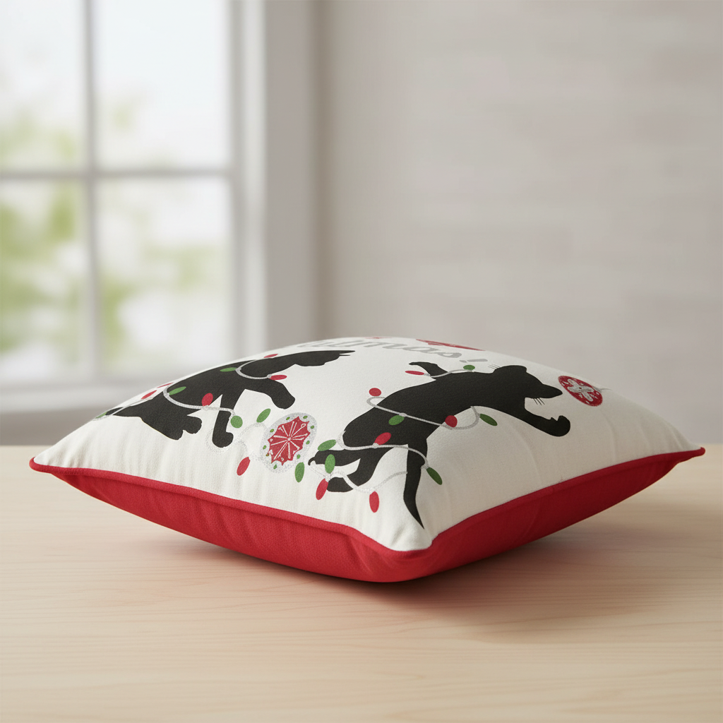 Printed White Cushion Cover 16"x16"