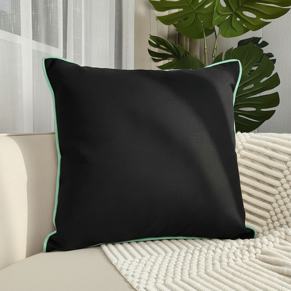 Charcoal Black Cushion Cover 22"x22"