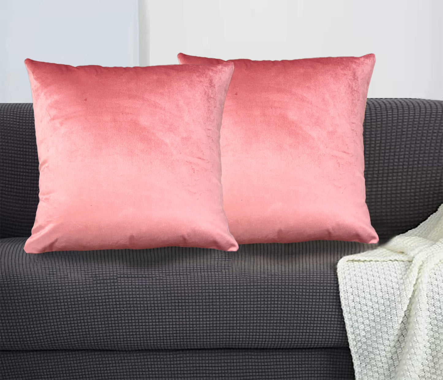 Light Pink Cushion Cover 16"x16" (Pack of 2)