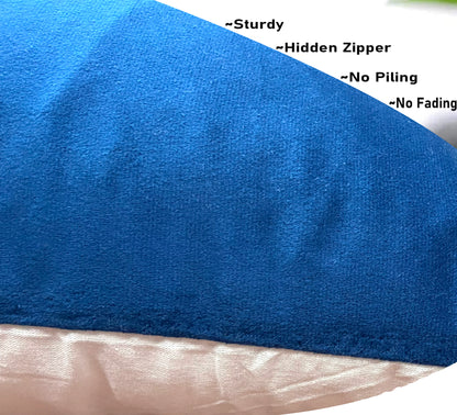 Velvet Blue Cushion Cover 16"x16"