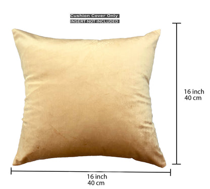 Velvet Cream Cushion Cover 16"x16"