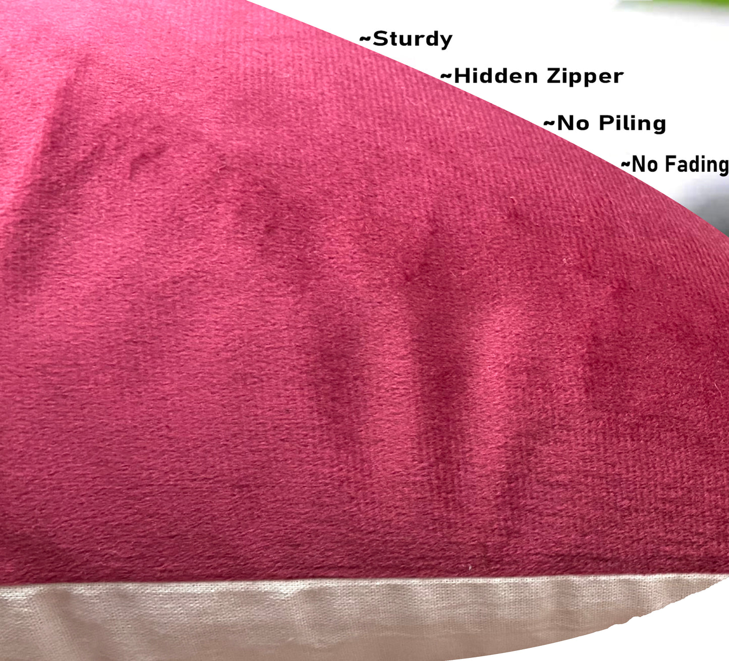 Dark Pink Cushion Cover 16"x16" (Pack of 2)