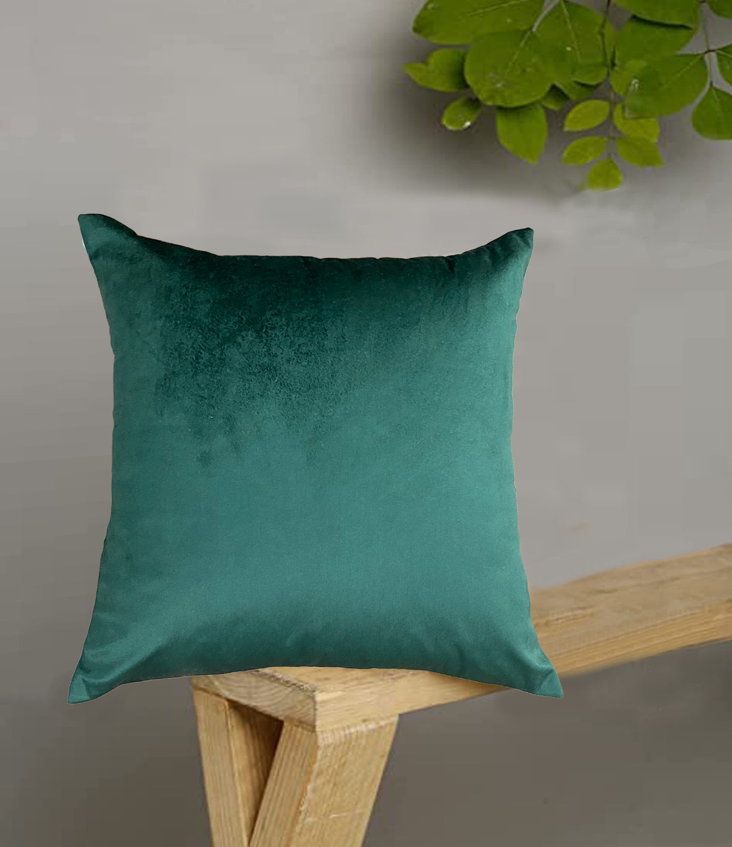 Velvet Green Cushion Cover 16"x16"