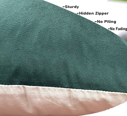 Velvet Green Cushion Cover 16"x16" (Pack of 2)