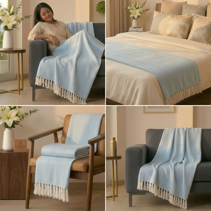 Sky Blue Throw