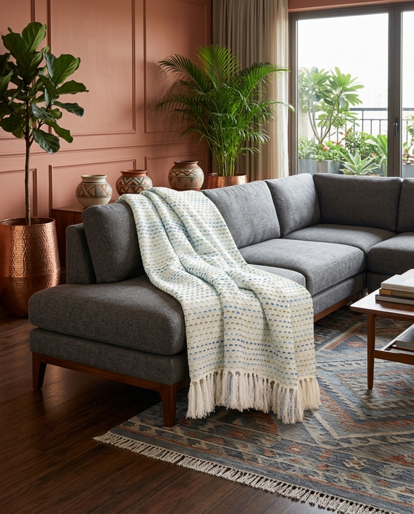 Blue Multi Throw