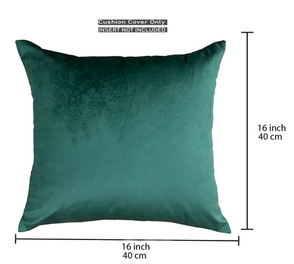 Velvet Green Cushion Cover 16"x16" (Pack of 2)