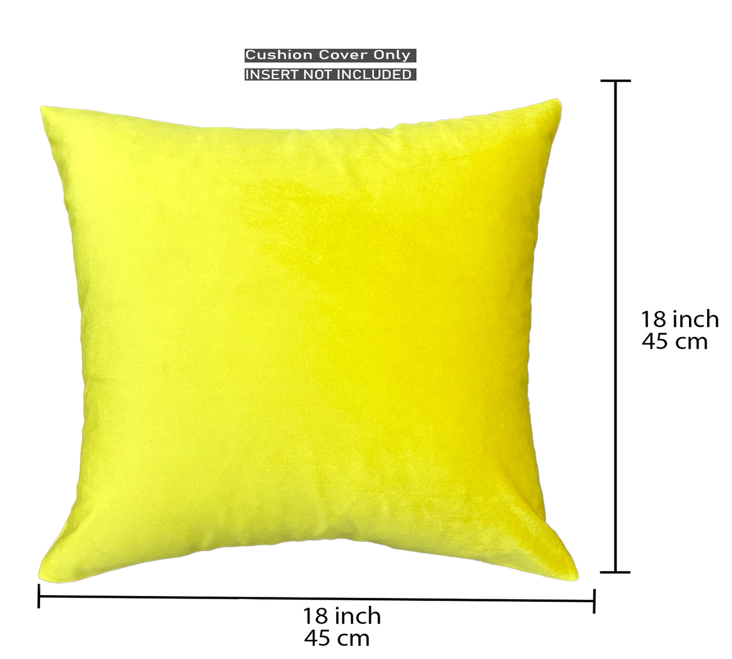Yellow Cushion Cover 18"x18" (Pack of 2)